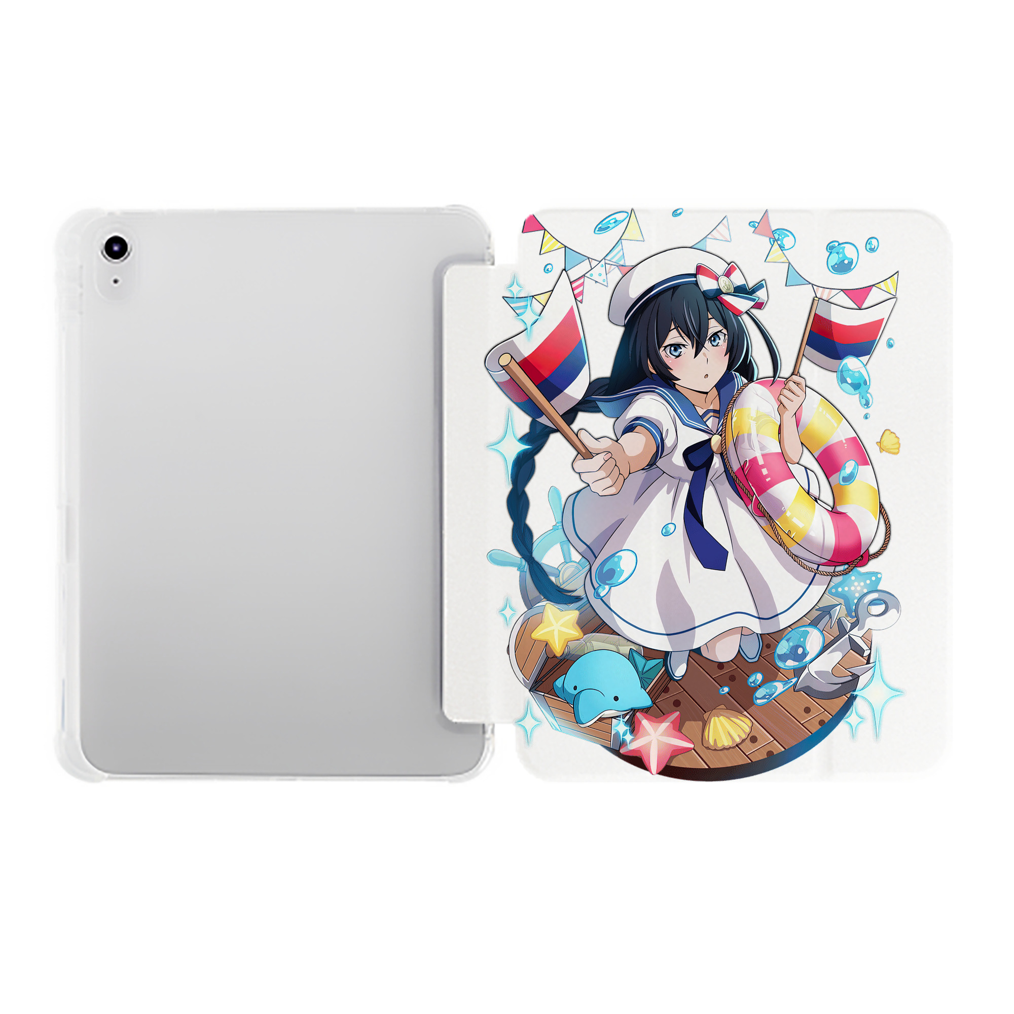 （画像用） 文豪ストレイドッグス Bungo Stray Dogs IPad ケース ペン収納付き 三つ折りスタンド PUレザー×シリコン 対応機種9.5/10.5/10.9インチ
